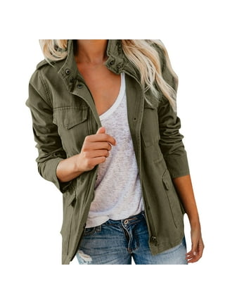 Grey military jacket womens on sale