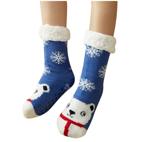 Beppter Women's Winter Super Soft Warm Fuzzy Fleece-Lined Grippers Slipper Socks Women Running with Women's Tube Socks Cotton Socks for Women