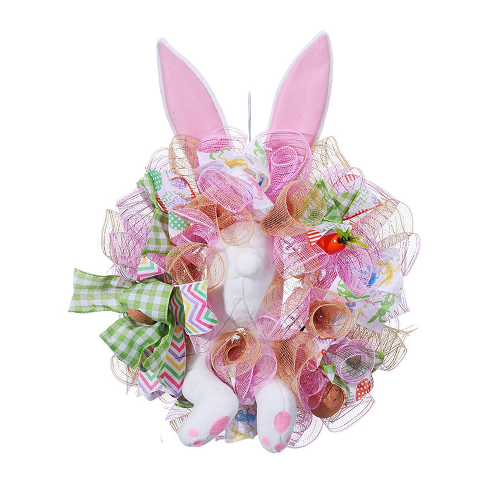 Beppter Wreath,1X Garland,Easter Wreath Front Door Rabbit Easter Wreath ...