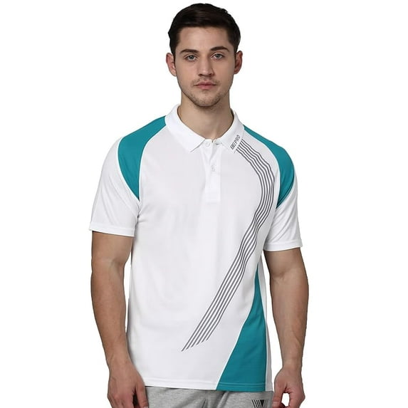 Bepro Men's Printed Polo Neck Half Sleeve Collar T-shirt