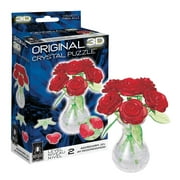 Roses in Vase Original 3D Crystal Puzzle from BePuzzled, Ages 12 and Up