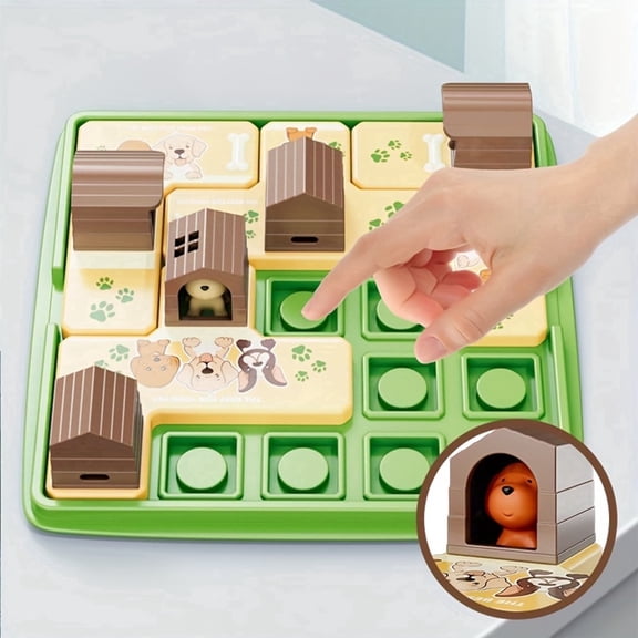 Berallo Logic Puzzle Game Brain Teaser Toys with Dogs Puzzle Blocks and 60 Challenges for Kids Ages 6 to Adults