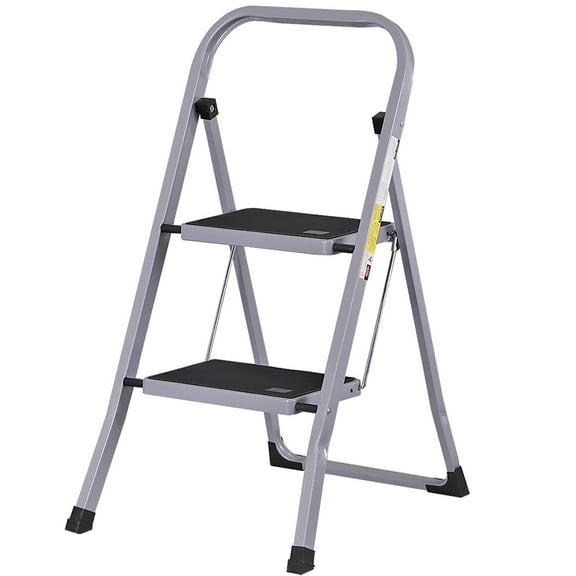 Beran7 2 Step Ladder, 2 Step Stool for Adults,2 Step Ladder Folding Step Stool with Convenient Handgrip Handle,380 lbs Capacity,Step Ladder with Wide Anti-Slip Pedal Ergonomic Design,Black