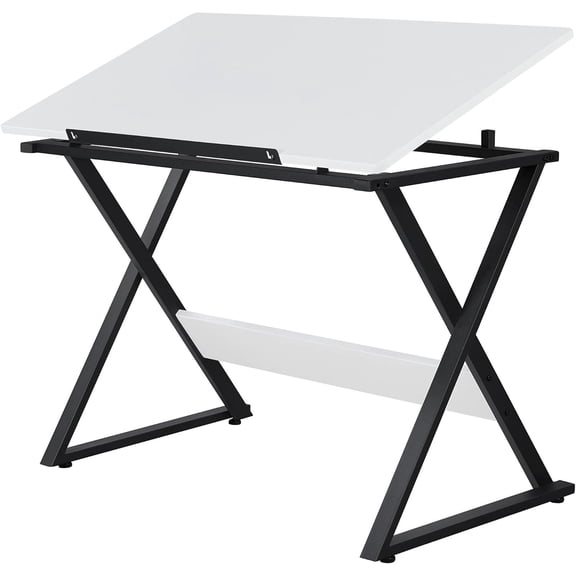 Beran7 Adjustable Drawing Tables Drafting Desk with P2 Tiltable Tabletop for Reading, Writing,Studying Art Craft Work Station