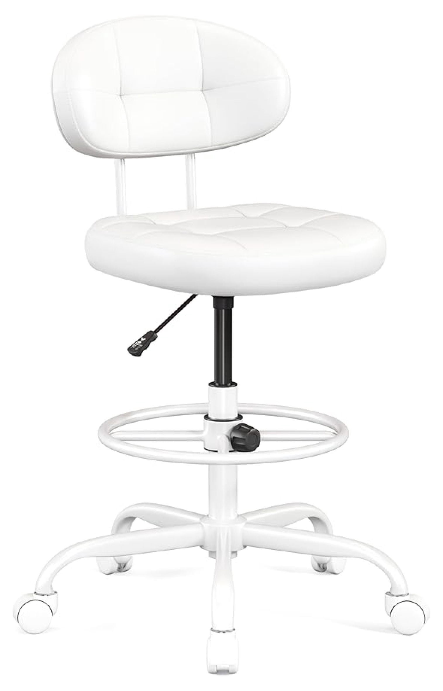 Beran7 Drafting Chair, Armless Tall Office Chair with Footrest Ring for ...