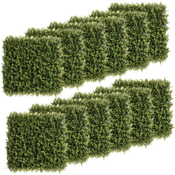 Beran7 Grass Wall Panels,  Artificial Grass Wall Decor, Greenery Backdrop Panels Wall for Outdoor, Indoor, Garden, Fence, Backyard, Green