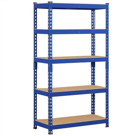 Beran7 Standing Shelf Units, 5 Tier Storage Shelf, Heavy Duty Shelving, Adjustable Garage Shelves, Utility Rack Shelf Unit, Basement Warehouse Shed,27.4 x 11.6 x 60 Inch,Black