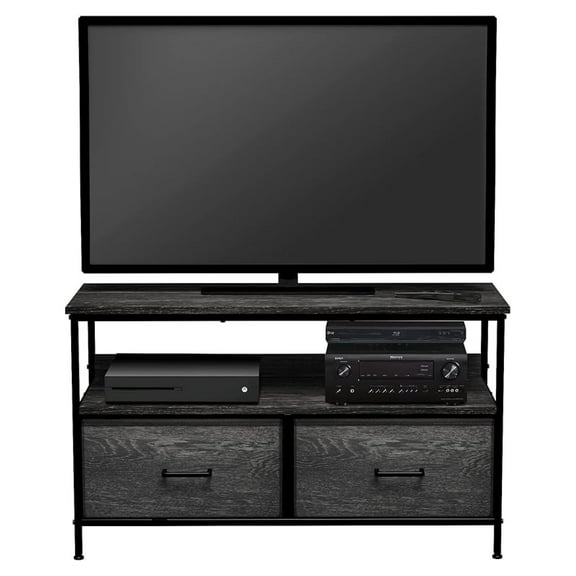 Beran7 TV Stand Dresser with 2 Drawers - Television Riser Chest with Storage - Bedroom, Living Room, Closet, & Dorm Furniture