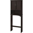 thumbnail image 1 of Beran7 Over The Toilet Storage with 2 Doors & Adjustable Shelf, Free Standing Toilet Rack Wooden Space-saving Collect Cabinet, Bathroom Furniture, 9Dx24.5Wx66H Inches, Espresso, 1 of 11