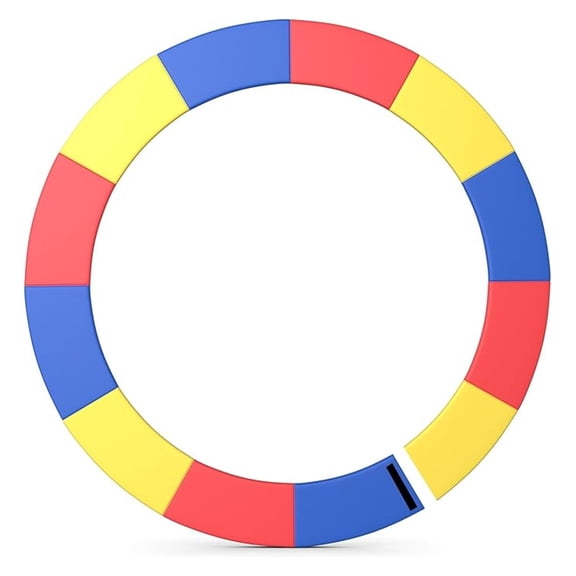 Beran7 Trampoline Replacement Pad, 16 15 14 12 10 8FT Spring Cover, No Holes for Poles, Water-Resistant Universal Round Trampoline Accessories Safety Pad