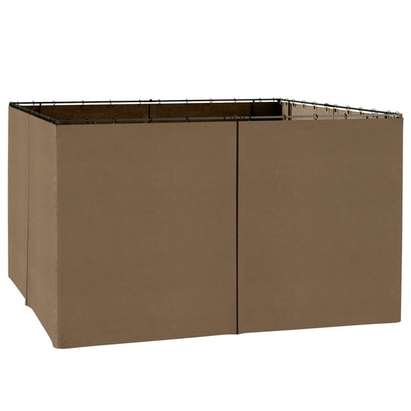 Beran7 Universal Gazebo Sidewall Set with Panels, Hooks and C-Rings Included for Pergolas and Cabanas,Dark Brown