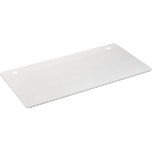 Beran7 Universal Wood Table Top, 55” x 28” Solid One-Piece Desktop for Standard & Sit to Stand Desk Frame, Rectangular Workbench Top Board with Cable Holes, Countertop DIY, Coffee Bar Tabletop