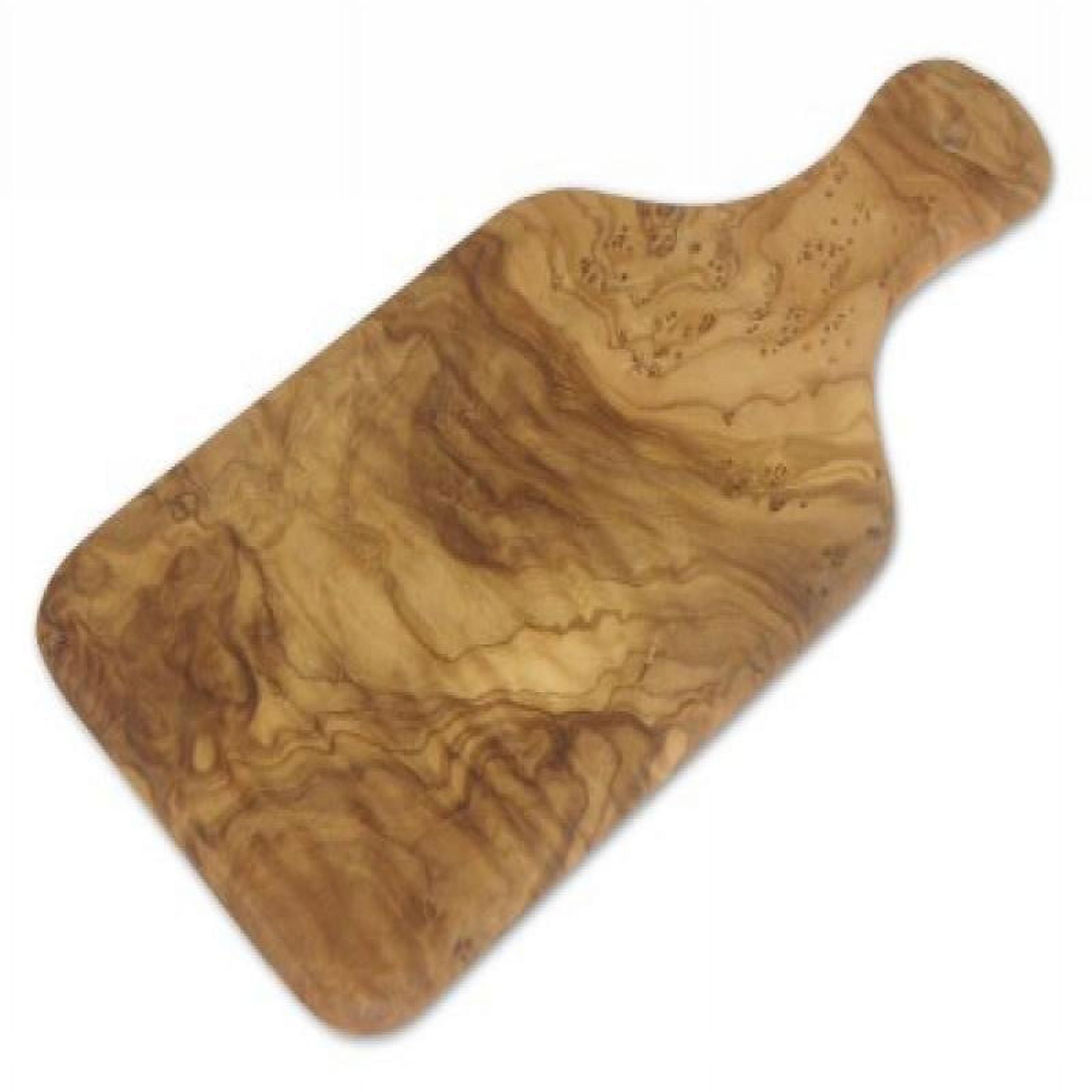 French Olive Wood Rectangular Cutting Board with Handle