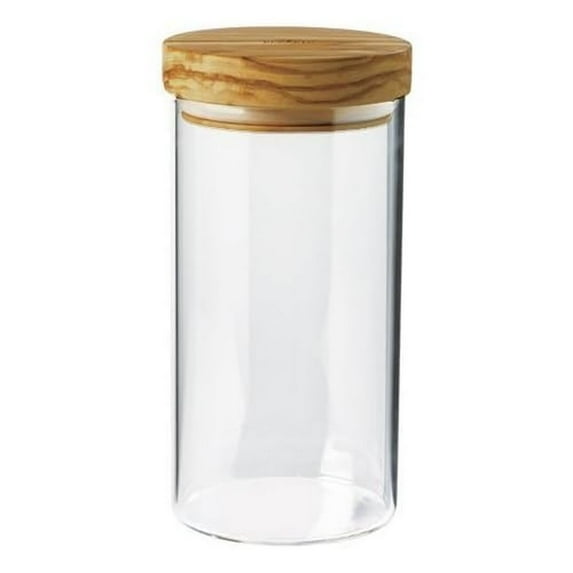 Berard Glass Jar with Olive Wood Lid, 4 Cup