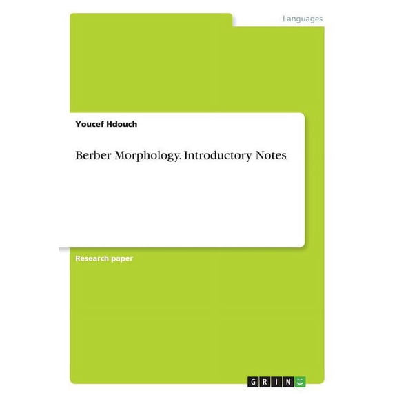 Berber Morphology. Introductory Notes (Paperback)