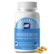 Berberine 450mg with Ceylon Cinnamon, Milk Thistle & NAC - Metabolic & Liver Support Supplement - Digestive Balance - Non-GMO - 120 Capsules 60 Servings