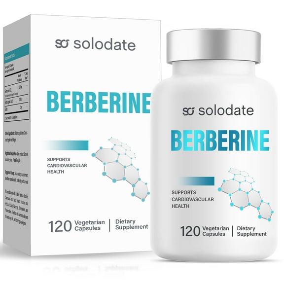 Berberine HCL Supplement 1200mg, Pure True Berberine HCI Root Supplements, 120 Capsules