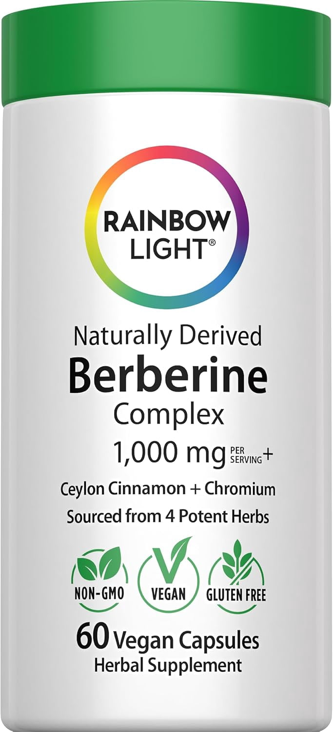 Berberine Supplement | 1,000 mg | 60 Vegan Capsules | by Rainbow Light