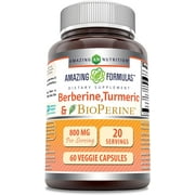 Berberine Turmeric & Bioperine 800 MG per Serving - 60 Veggie Capsules