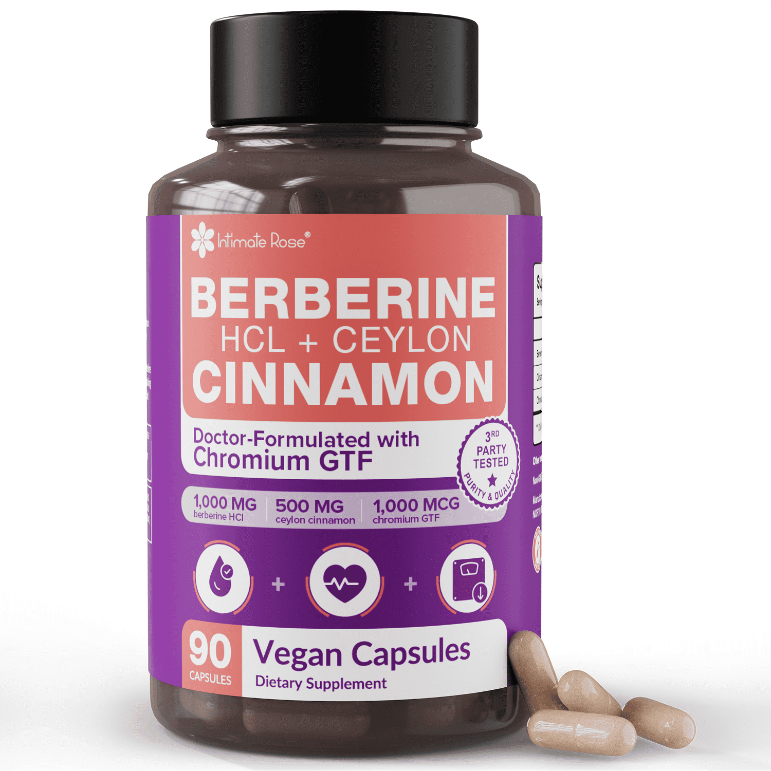 Berberine Chromium Cinnamon supplement capsules