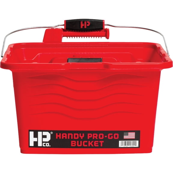 Bercom Pro Go Bucket Red Portable Utility Bucket - Paint Roller Accessory - Red — Interior & Exterior Use, Professional Finish