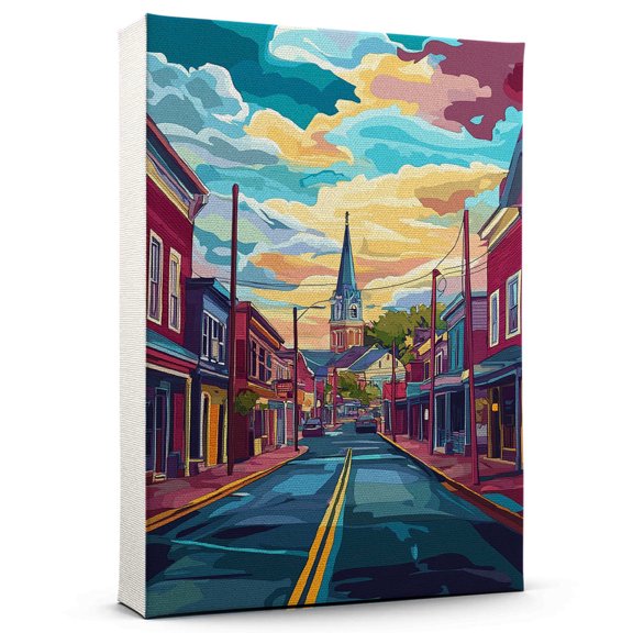 Bereas Travel Canvas, Kentucky Canvas Print vintage, Colorful Bereas Decor City Road, Kentucky Pictures Wall Art - 102AZ120
