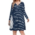 thumbnail image 1 of Bereavement Gifts Memorial Gifts for Loss of Loved One Sympathy Long Sleeve Dresses For Women Vintage Elegant Party Dress Oversized V-neck Dress S-8XL, 1 of 7