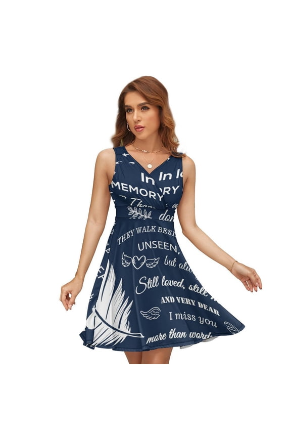 Bereavement Gifts Memorial Gifts for Loss of Loved One Sympathy Dress Fashion Beach Long Dresses Female Party Printed Sundress