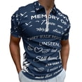 thumbnail image 1 of Bereavement Gifts Memorial Gifts for Loss of Loved One Sympathy Men Zipper T-shirt Summer Casual Short Sleeve T-shirt Top, 1 of 7