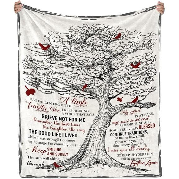 Bereavement Gifts Sympathy Gift Memorial Gifts - in Memory of Loved One Gifts, Condolences Gift, in Loving Memory Blankets, Memorial Gifts for Loss of Mother/Father/Pet Throw Blankets 60" x 50"