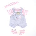 thumbnail image 1 of Berenguer Boutique CLO30040A Baby Doll Outfit Shorts, Gray & Pink, 1 of 5