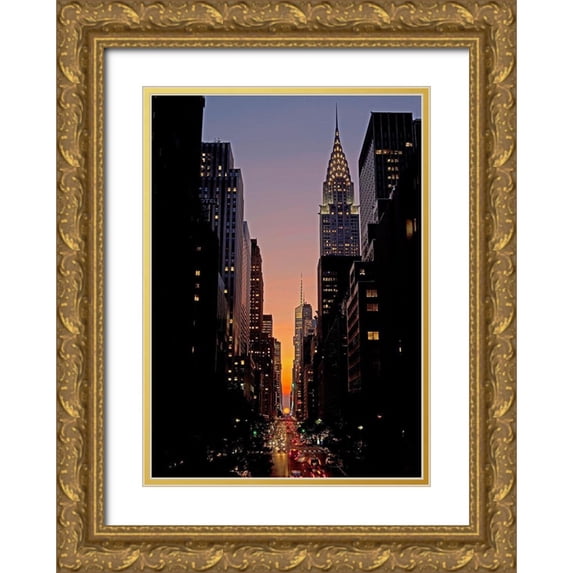 Berenholtz, Richard 18x24 Gold Ornate Wood Framed with Double Matting Museum Art Print Titled - Manhattanhenge