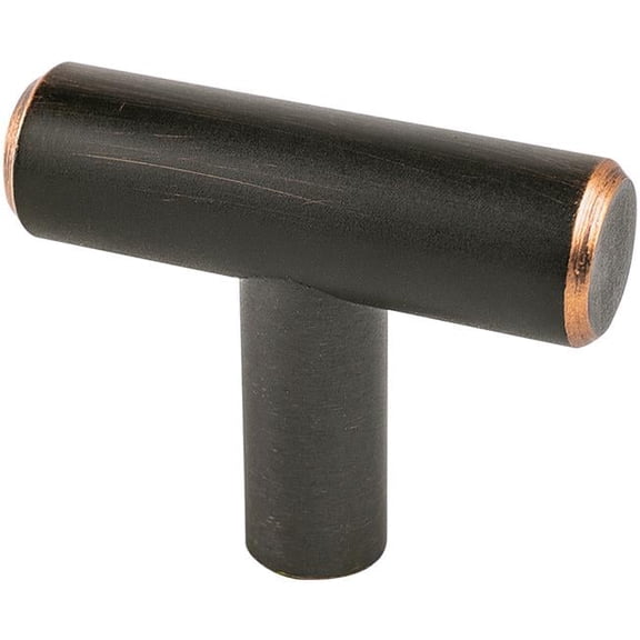 Berenson 1.56 in. Transitional Advantage Two T-Bar Knob, Verona Bronze