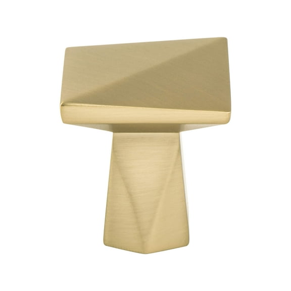 Berenson 2324 Swagger 1-3/16" Modern Angled Square Cabinet Knob / Drawer Knob - Gold
