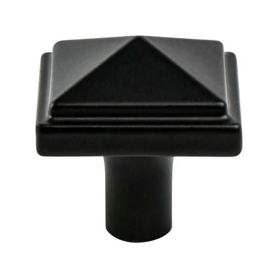 Berenson 3049-155-P 1.187 in. dia. Rhapsody Knob with Satin Black