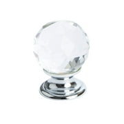 Berenson 7031 Europa 1-3/16" Round Swirled Crystal Ball Cabinet Knob / Drawer Knob -