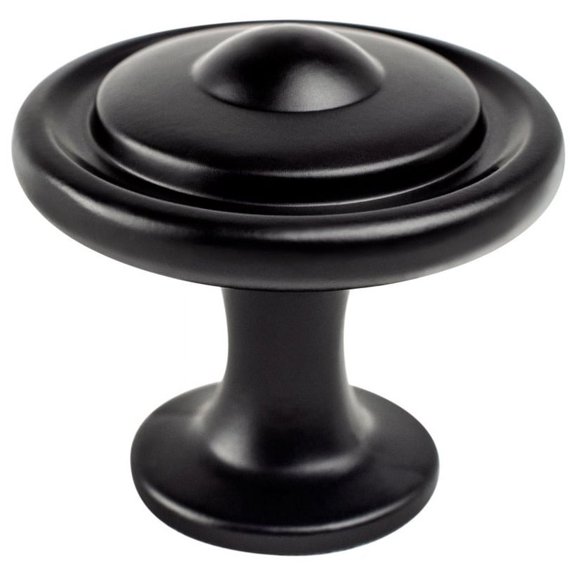 Berenson 9170-1055-P Traditional Advantage Three Matte Black Button Knob