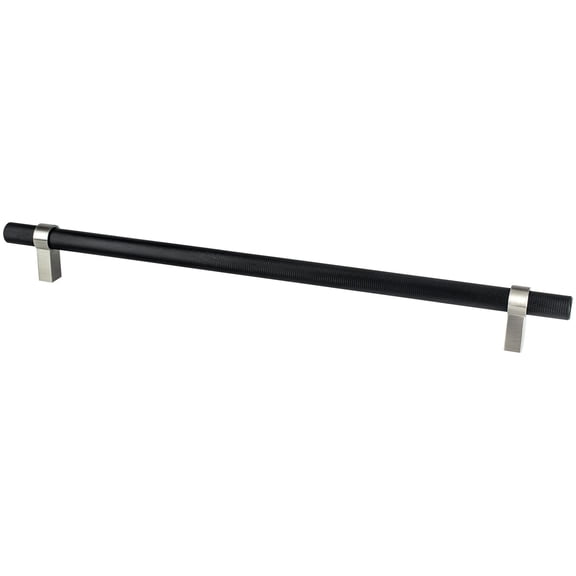 Berenson 5140-455BPN-P Radial Reign 18" Center To Center Modern Industrial Diamond Knurled