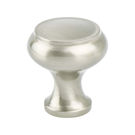 Berenson 8285-1BPN-P 31 mm dia. Forte Knob with Brushed Nickel