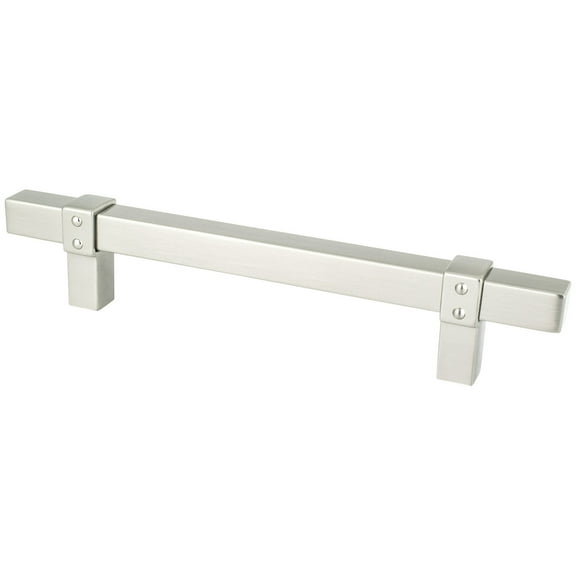 Berenson Hardware 5080-4BPN-P 128 mm Rivet Rebel Center to Center Cabinet Pull, Brushed Nickel