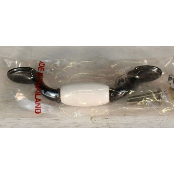 Berenson Lexington Collection Cabinet Handle Pulls White Ceramic Graphite