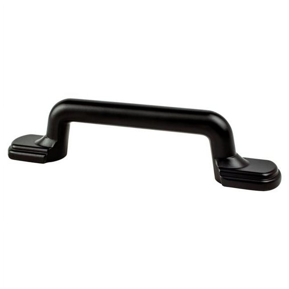 Berenson Traditional Advantage Two CC Matte Black Rounded End Pull - 3in.