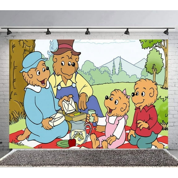 Berenstain Bears Backdrop Banner Party Supplies Poster Movie Theme Background for Photography Birthday Decorations
