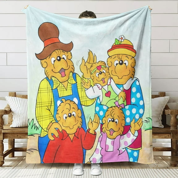 Berenstain Bears Throw Blanket Gifts for Fans Lover Girls Boys Women Present Hoodie Him Bed 40"x50"
