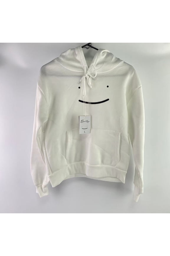 Hoodies,Funny Smiling Face Hoodies Loose Trendy Sweatshirts (L)