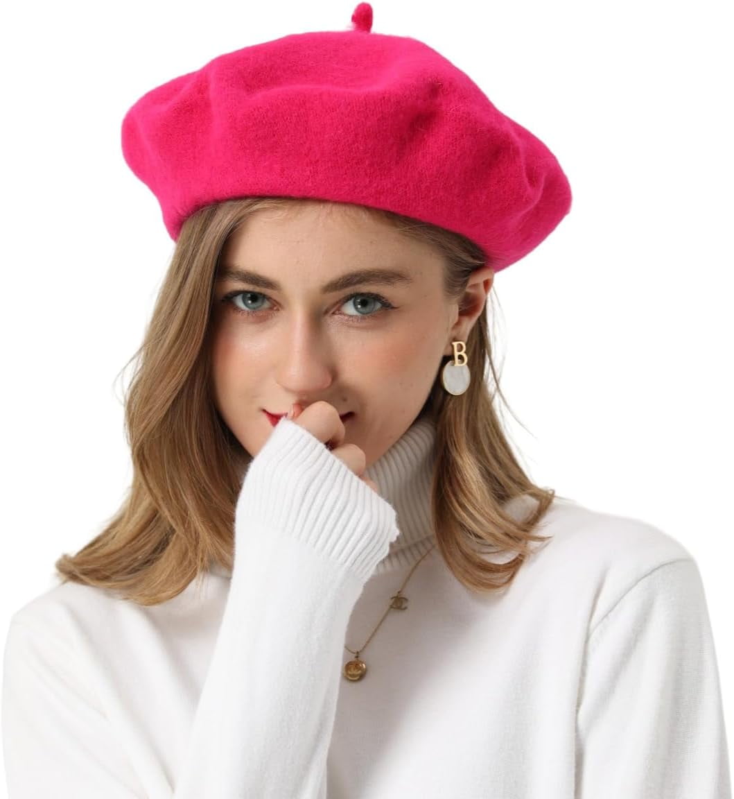 5897 Virgin Wool Beret For Women Coral One il_1080xN.2295849554_1hif.jpg main image 4