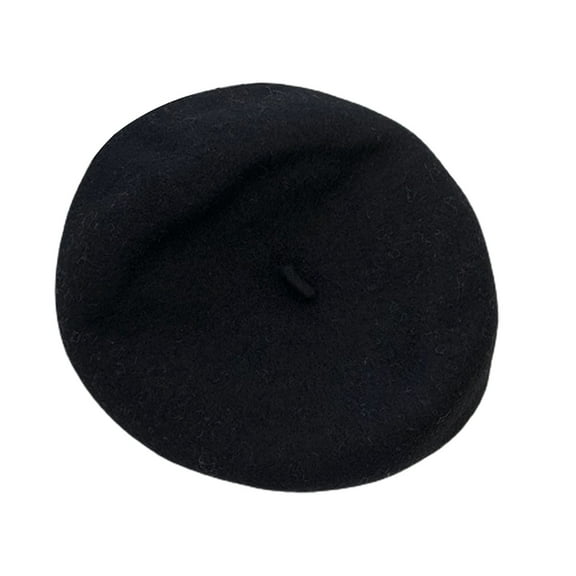 Beret Hat Retro All Match Faux Wool French Style Winter Beanie for Daily Wear
