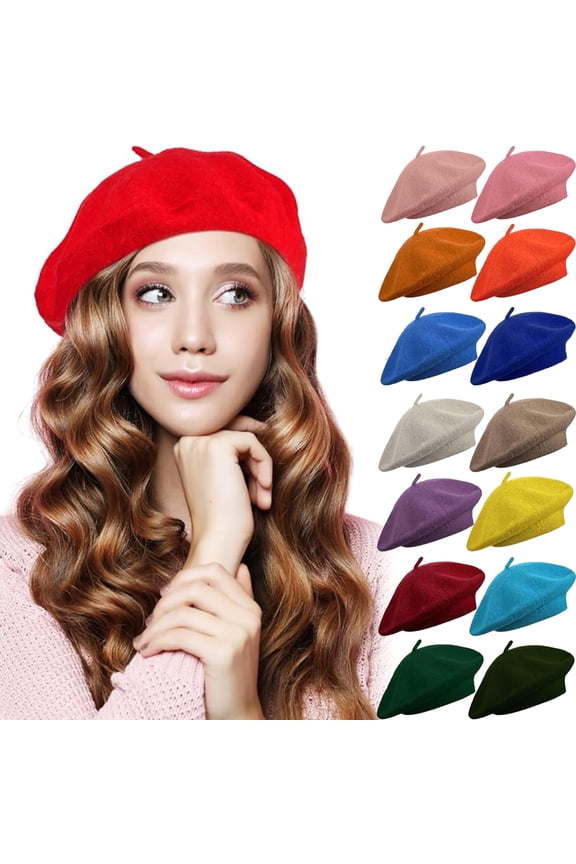 Beret Hat Wool French Beanie Hat Outdoor Hat Winter Hat Fashion Lady Hat