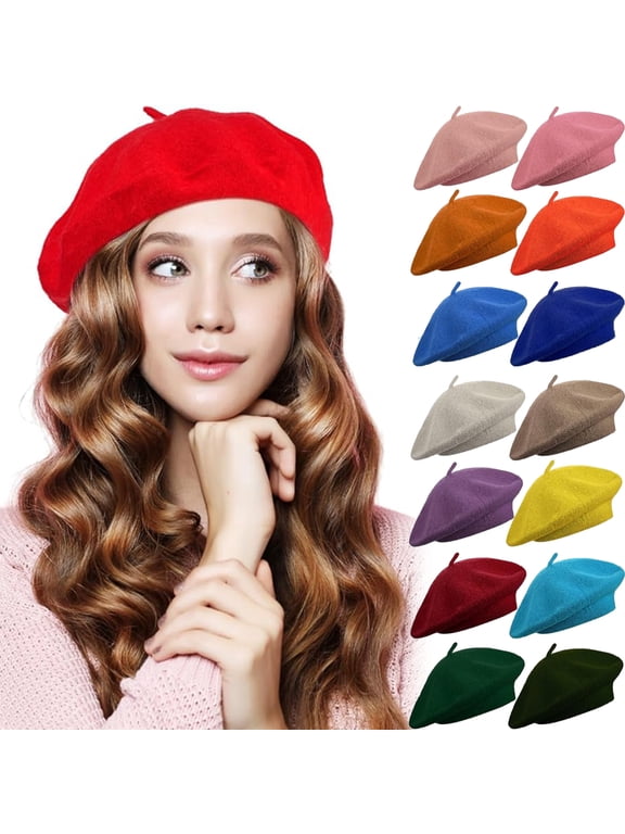 Beret Hat Wool French Beanie Hat Outdoor Hat Winter Hat Fashion Lady Hat