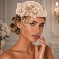 thumbnail image 1 of Beret Hat for Rhinestone Tassel Soft Casual Cap Daily Leisure Floral Design Top Wear Universal, 1 of 3